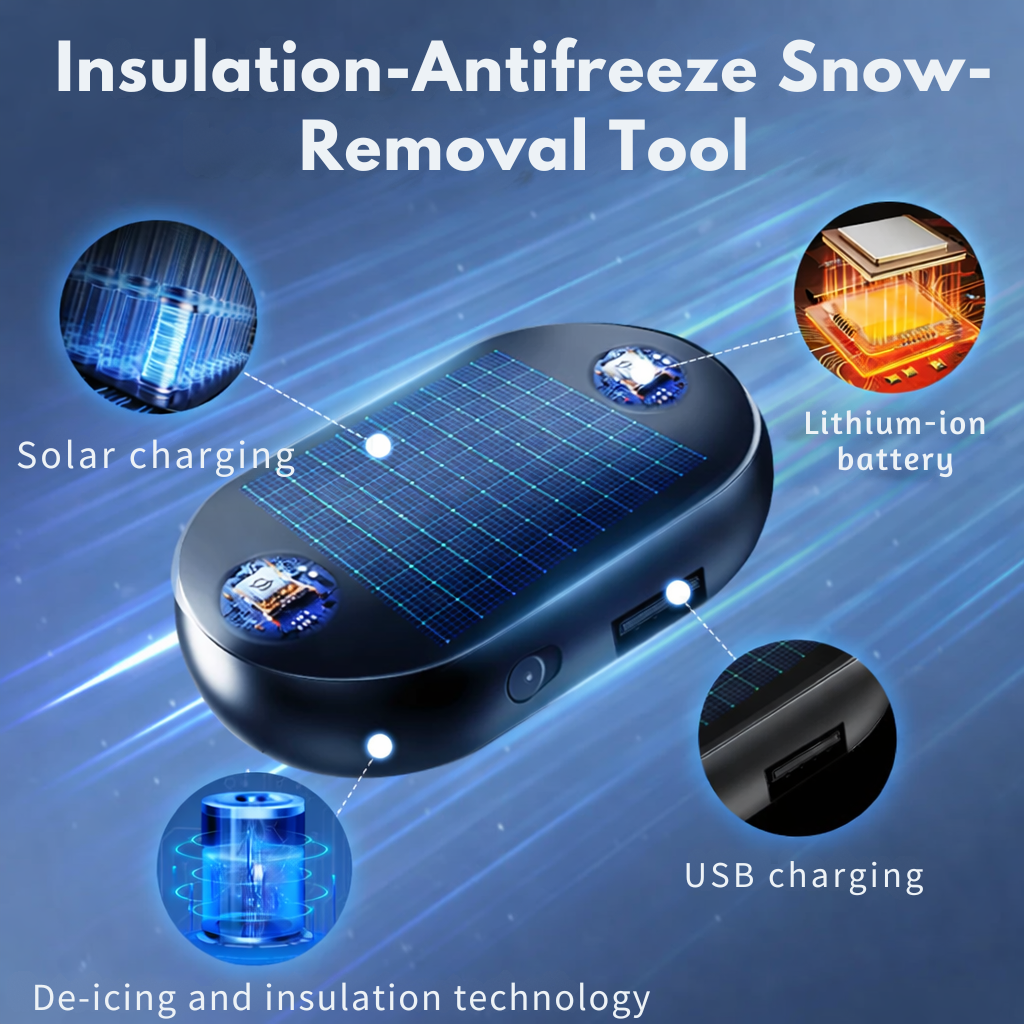 Car Windshield Deicer Solar & USB Non-Scratch