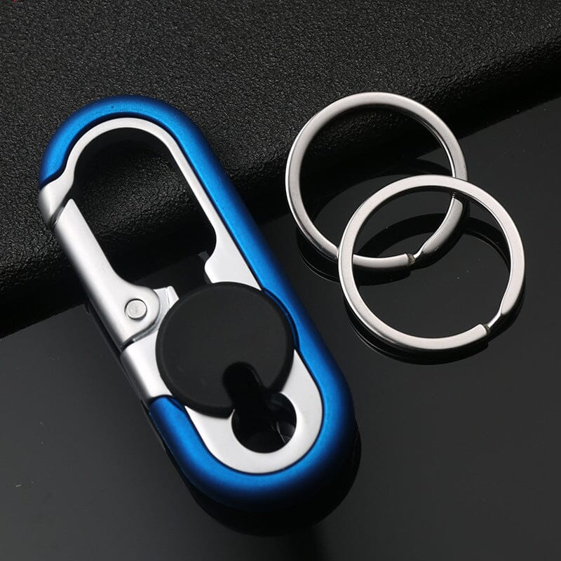 Carabiner Keychain Double Ring Stainless Steel