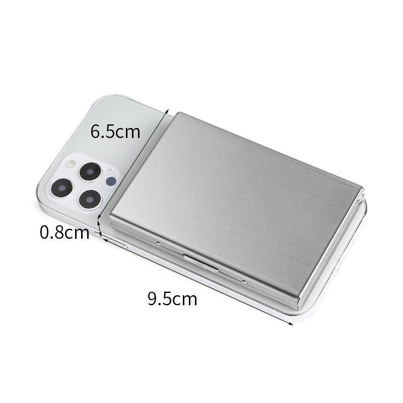 Card Holder Metal RFID-Blocking Slim Holds Six Cards
