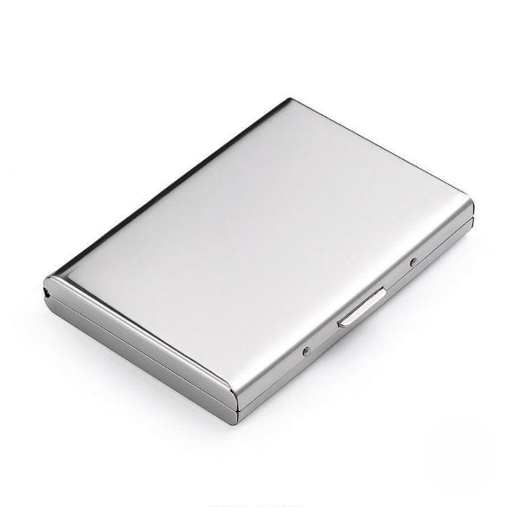 Card Holder Metal RFID-Blocking Slim Holds Six Cards