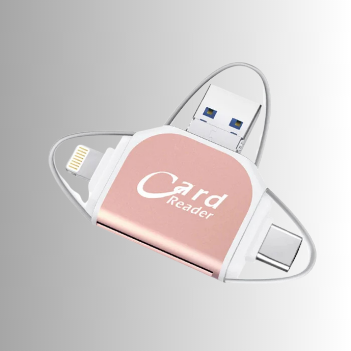 Card Reader 4-in-1 USB-C Lightning SD/MicroSD