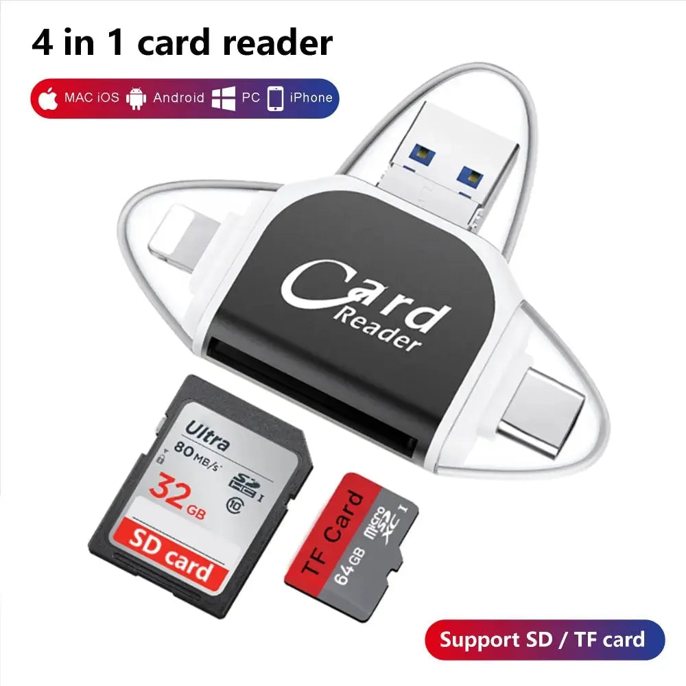 Card Reader Universal Multi-Connector 5 Gbps Keychain