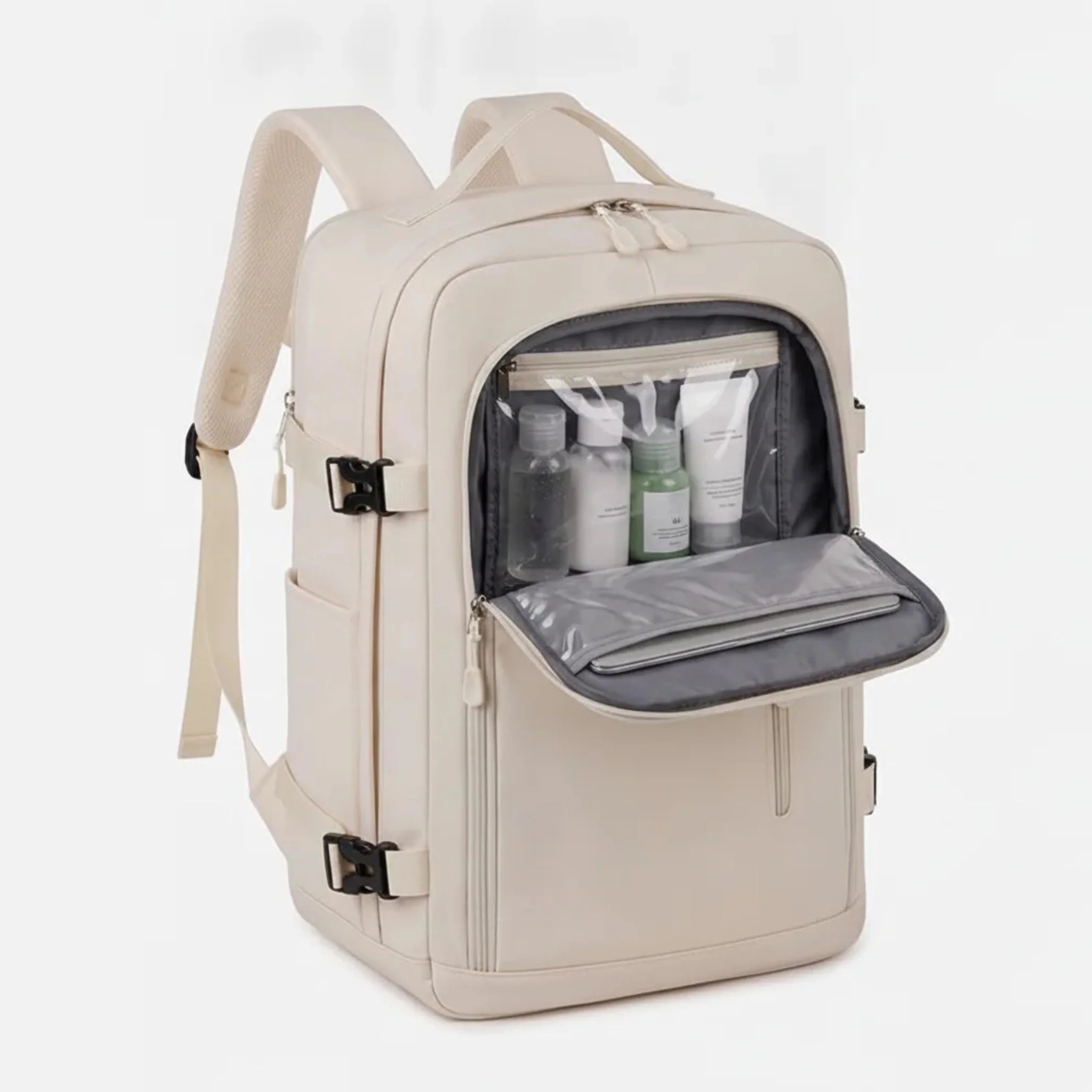 Carry-On Backpack Padded Laptop Compartment & Wet-Dry Pouch