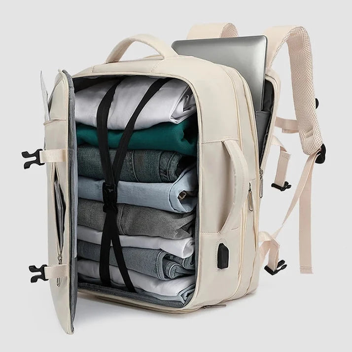 Carry-On Backpack Padded Laptop Compartment & Wet-Dry Pouch