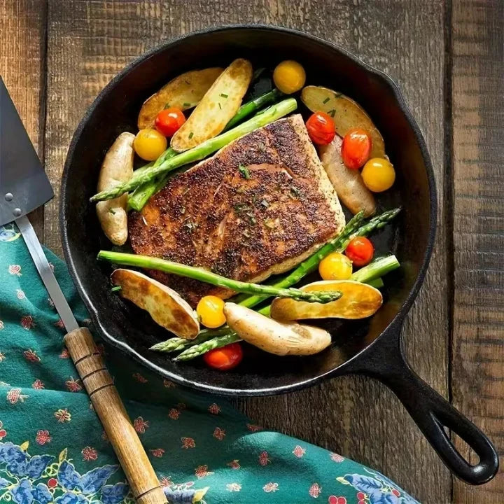 Cast Iron Pan Set Even Heat Oven & Induction