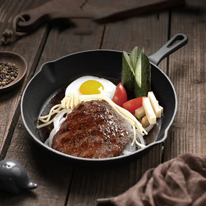 Cast Iron Pan Set Even Heat Oven & Induction