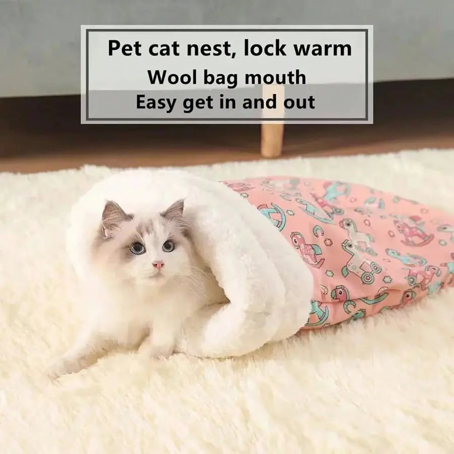 Cat Bed ArcticFeather Plush Machine Washable