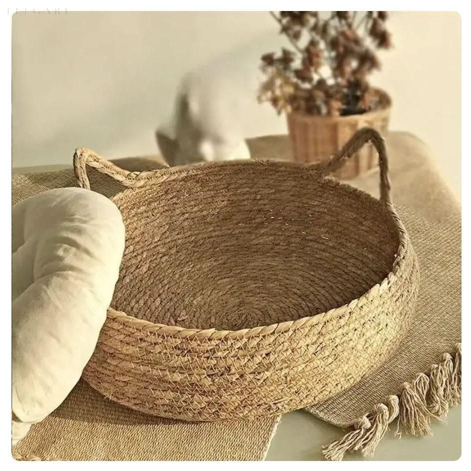 Cat Bed Bamboo Raised Edge Machine Washable Cushion