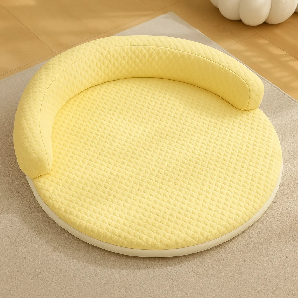 Cat Bed Orthopedic Foam Cooling Ice Silk Raised Edge