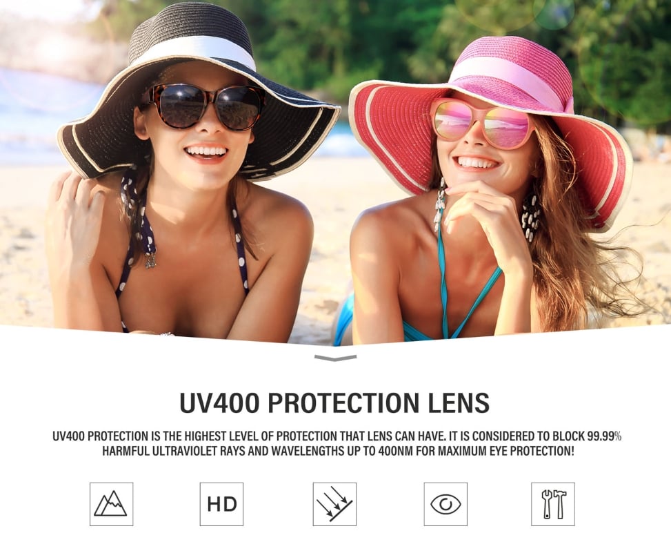 Cat-Eye Sunglasses Polarized UV400 Lightweight