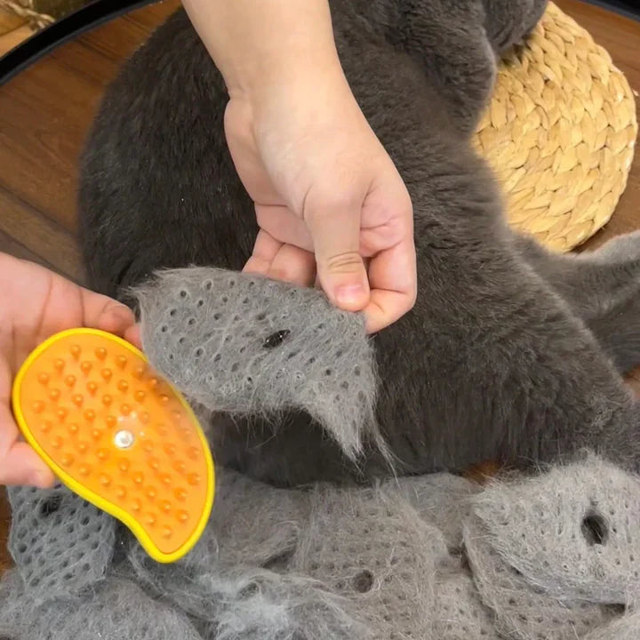 Cat Grooming Brush Integrated Spray Gentle Massage Bristles