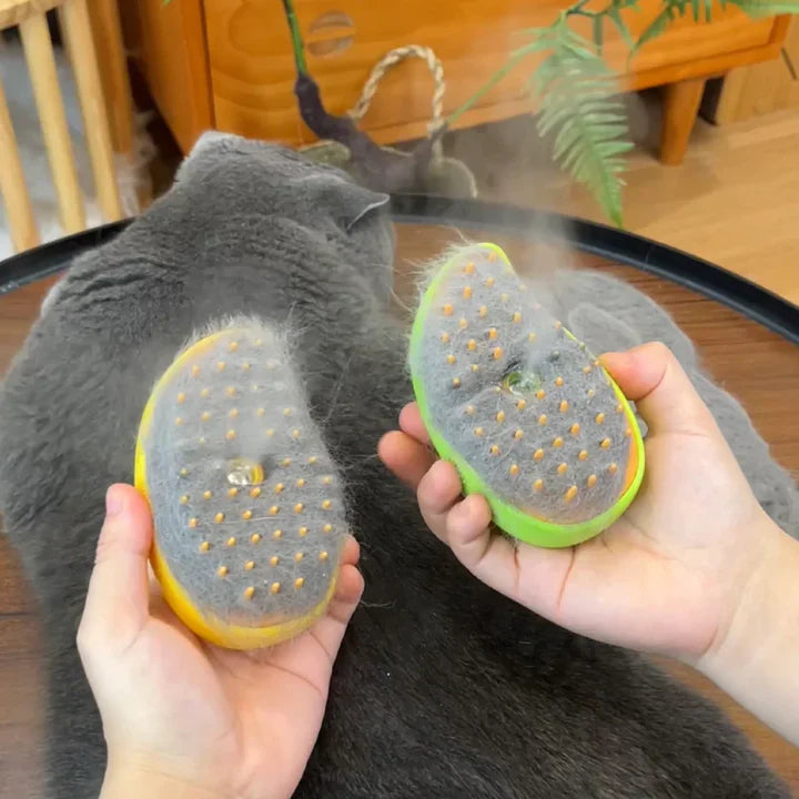 Cat Grooming Brush Integrated Spray Gentle Massage Bristles