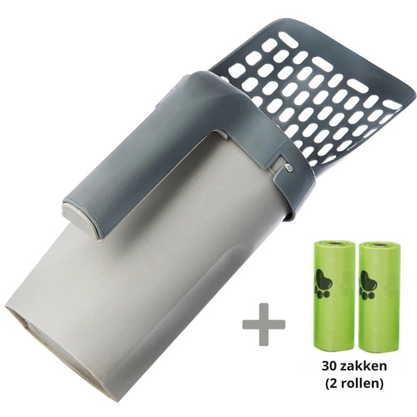 Cat Litter Scoop 2-In-1 Integrated Bin Odor-Sealing Biodegradable Bags