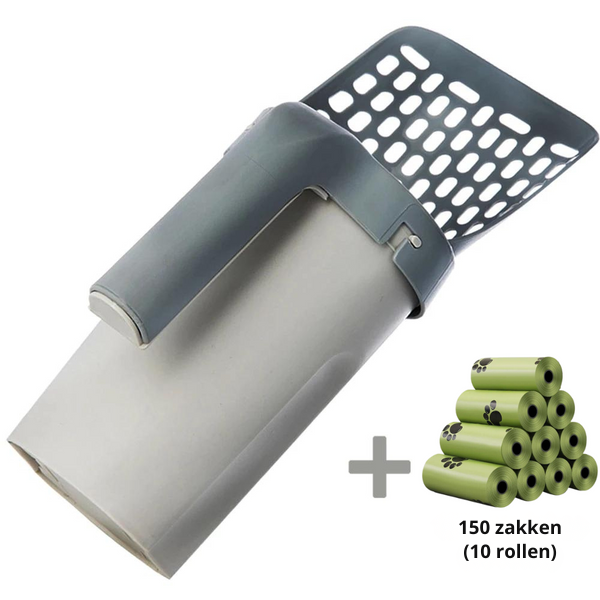 Cat Litter Scoop 2-In-1 Integrated Bin Odor-Sealing Biodegradable Bags