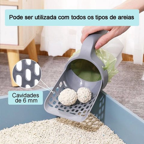 Cat Litter Scoop 2-In-1 Integrated Bin Odor-Sealing Biodegradable Bags
