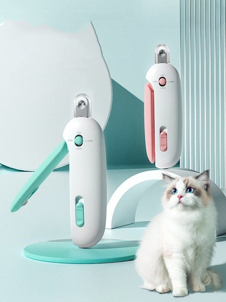 Cat Nail Clipper Adjustable Opening Splash Guard & Hidden File