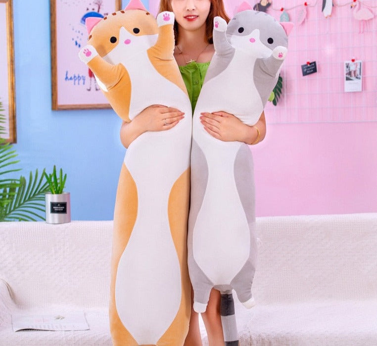 Cat Pillow Plush Long Body Pregnancy & Nursing Support