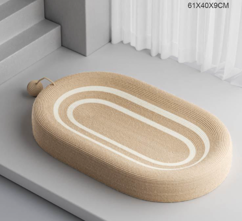 Cat Scratching Lounge Plush Bed & Reinforced Scratching Surface