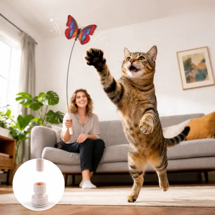 Cat Toy Butterfly Unpredictable Motion USB Rechargeable