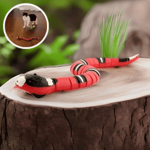 Cat Toy Lifelike Snake Soft Silicone USB Rechargeable