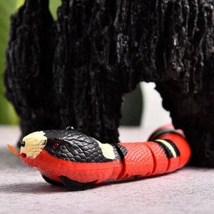 Cat Toy Lifelike Snake Soft Silicone USB Rechargeable