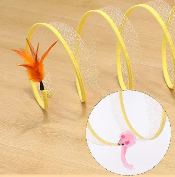 Cat Tunnel Foldable Steel Frame & Integrated Toys