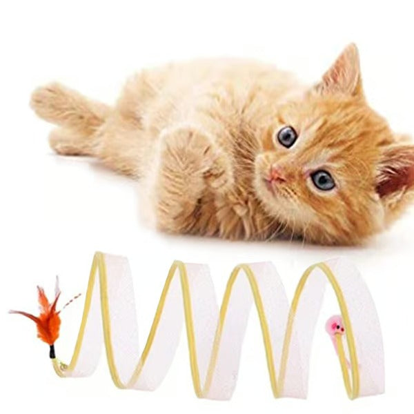 Cat Tunnel Foldable Steel Frame & Integrated Toys