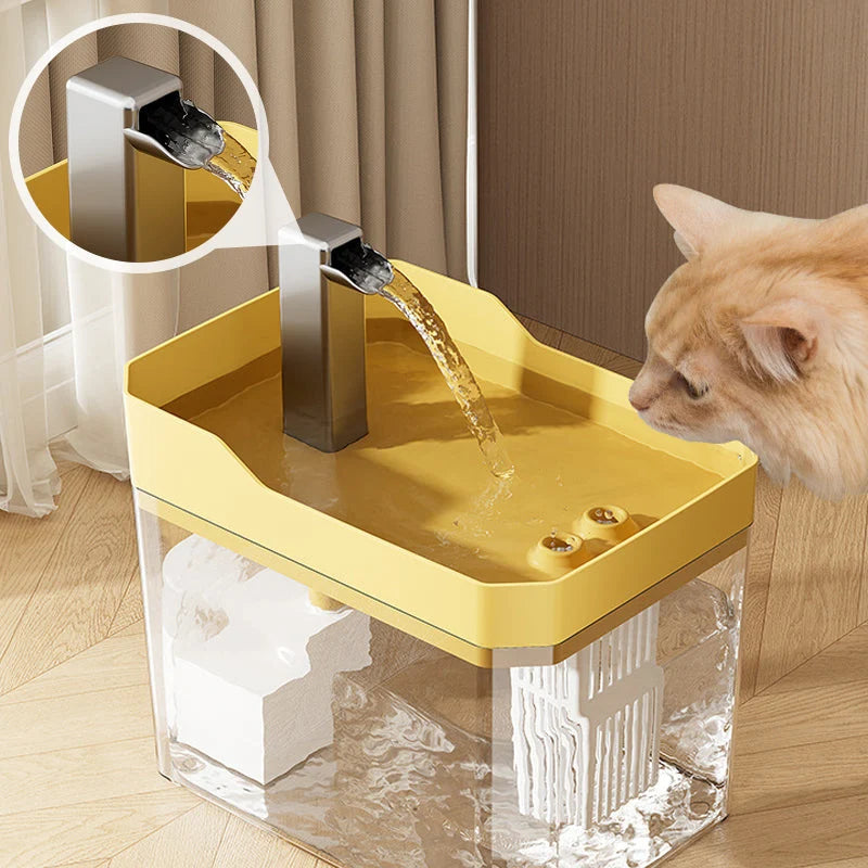 Cat Water Fountain Faucet-Style Flowing Water 1.5 L Capacity