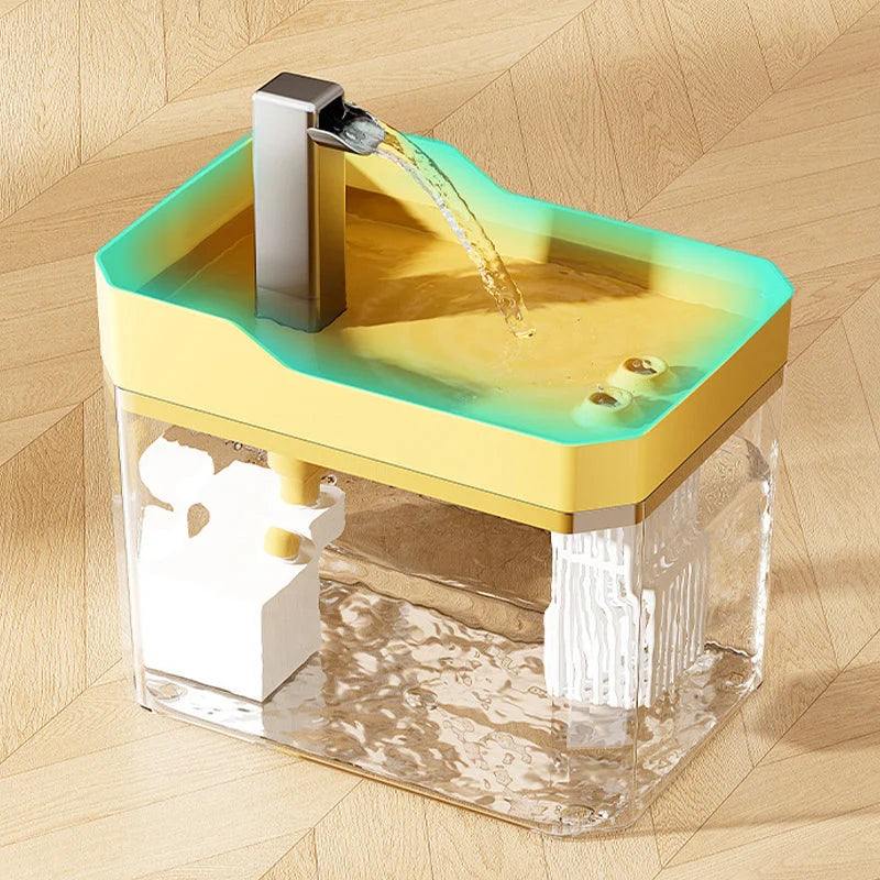 Cat Water Fountain Faucet-Style Flowing Water 1.5 L Capacity