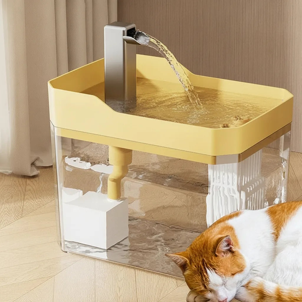 Cat Water Fountain Flowing Faucet 1.6 Quart Quiet Pump