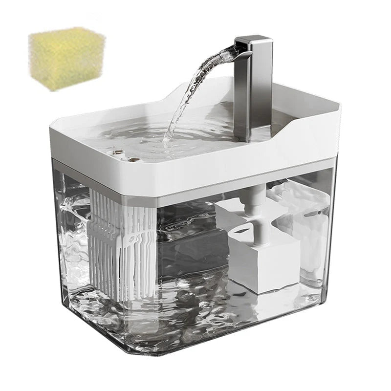 Cat Water Fountain Flowing Faucet 1.6 Quart Quiet Pump