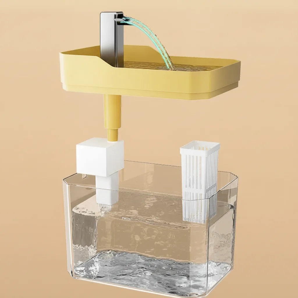 Cat Water Fountain Flowing Faucet 1.6 Quart Quiet Pump