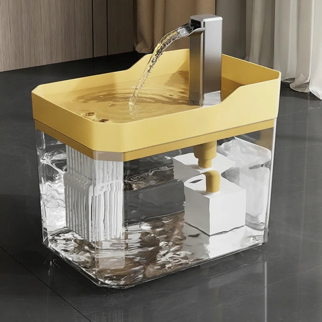 Cat Water Fountain Flowing Faucet 1.6 Quart Quiet Pump