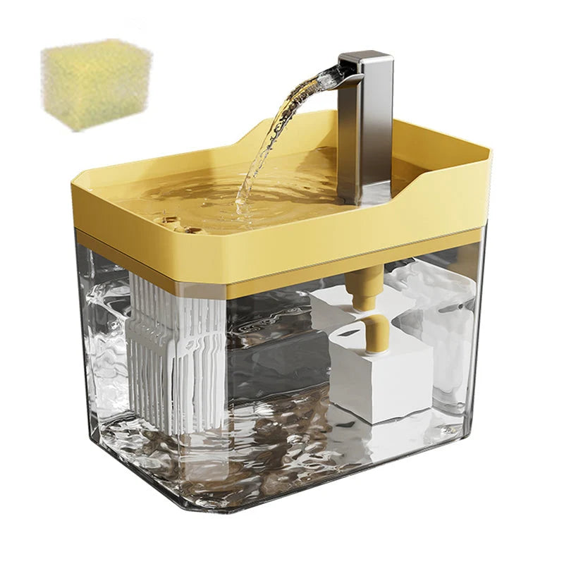 Cat Water Fountain Flowing Faucet 1.6 Quart Quiet Pump
