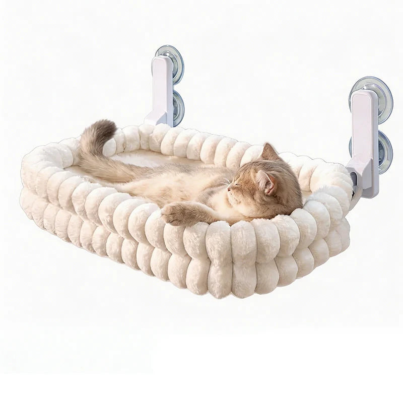 Cat Window Perch Suction-Cup Foldable Removable Plush Cover