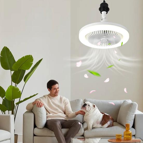Ceiling Fan Light LED Screw-In E27 Remote & Timer