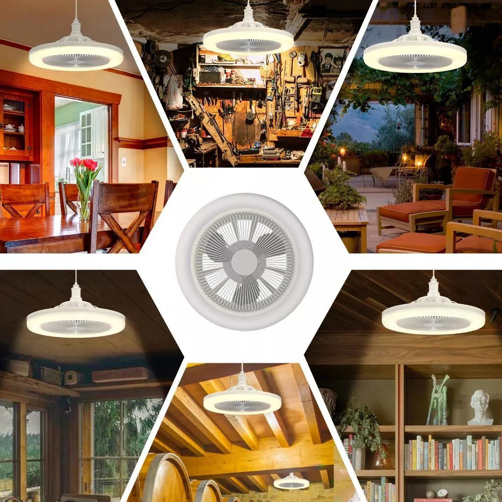 Ceiling Fan Light LED Screw-In E27 Remote & Timer