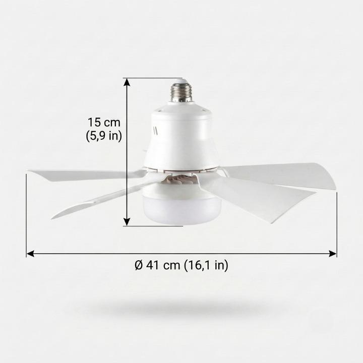 Ceiling Fan Screw-In E27 LED Light & Remote
