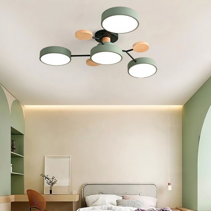 Ceiling Light 4 Heads Branched Scandinavian Integrated LED