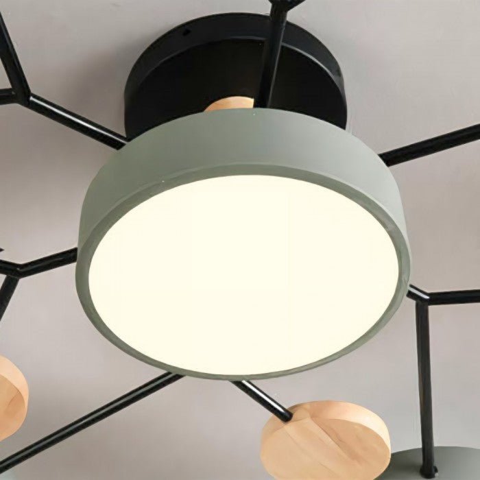 Ceiling Light 4 Heads Branched Scandinavian Integrated LED