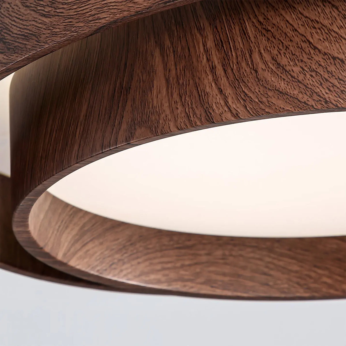 Ceiling Light Integrated LED Dimmable Warm Walnut Finish
