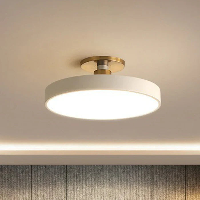 Ceiling Light Integrated LED Flush-Mount Brushed Brass