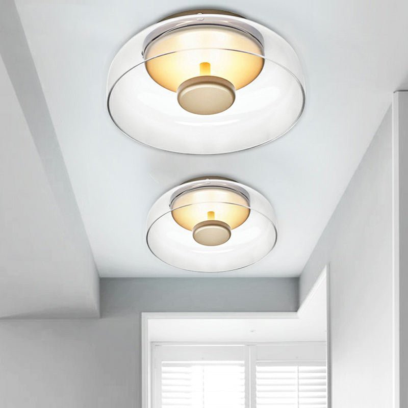 Ceiling Light Integrated LED Glass Cover Metal Frame