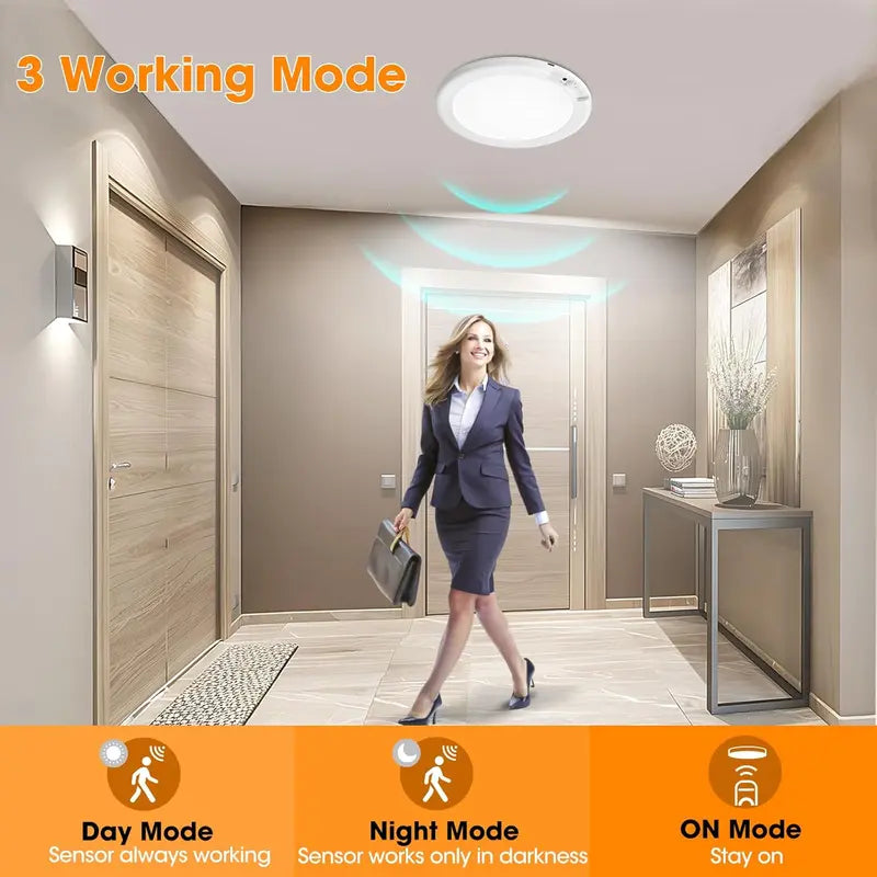 Ceiling Light Motion Sensor Magnetic Mount USB Rechargeable