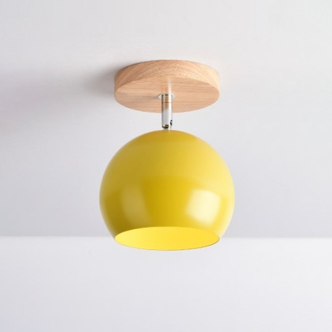 Ceiling Light Scandinavian Natural Wood Adjustable Shade