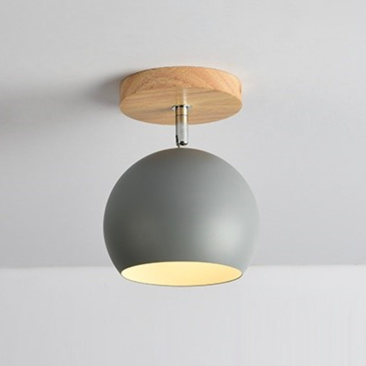 Ceiling Light Scandinavian Natural Wood Adjustable Shade