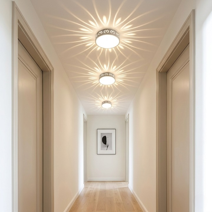 Ceiling Light Selectable Warm & Cool White Crystal Look