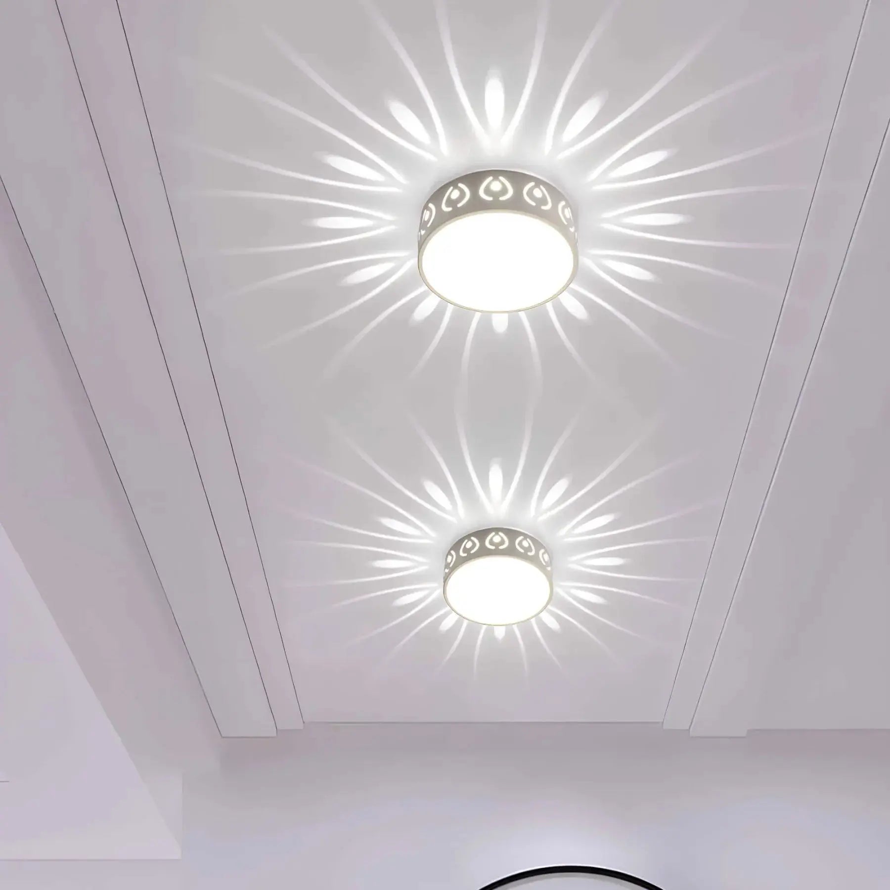 Ceiling Light Selectable Warm & Cool White Crystal Look