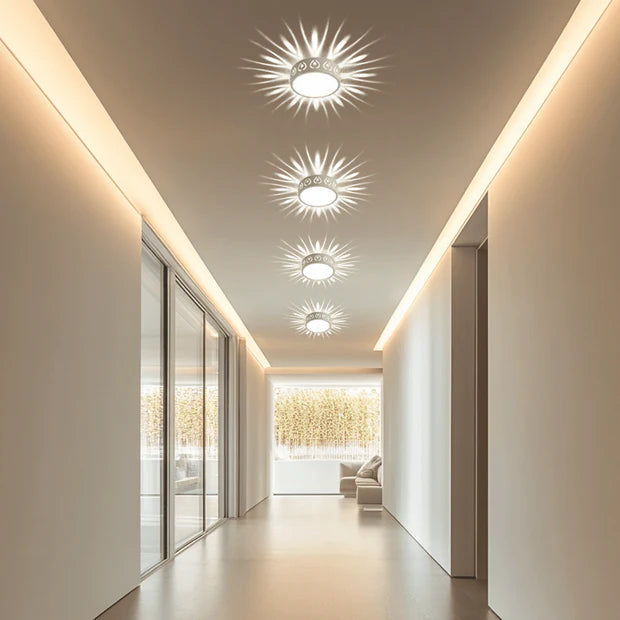 Ceiling Light Selectable Warm & Cool White Crystal Look