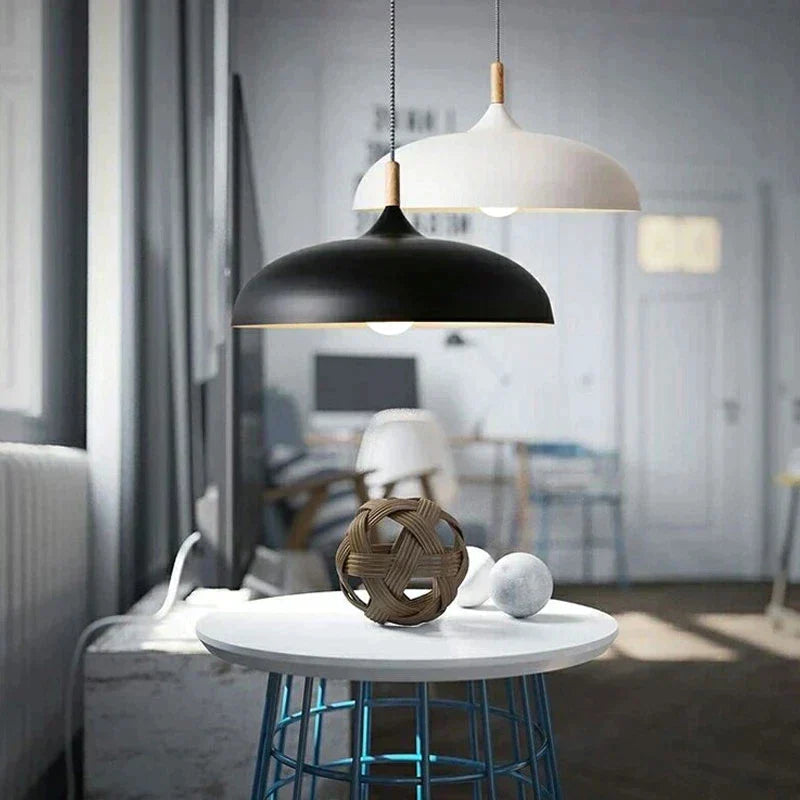 Ceiling Light Solid Northern Oak Minimalist 13.8 Inch